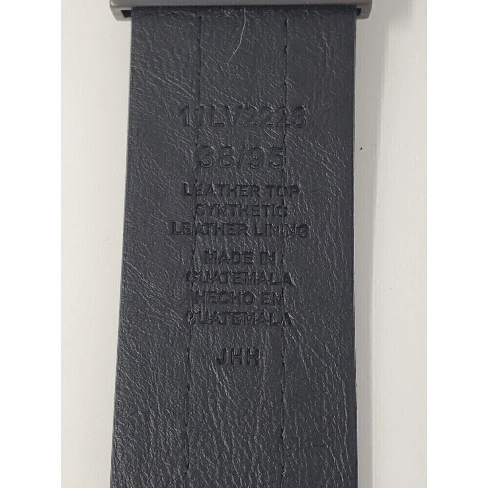 LEVI'S REVERSIBLE BLACK & BROWN LEATHER BELT CLASSIC MENSWEAR MEN SIZE 38